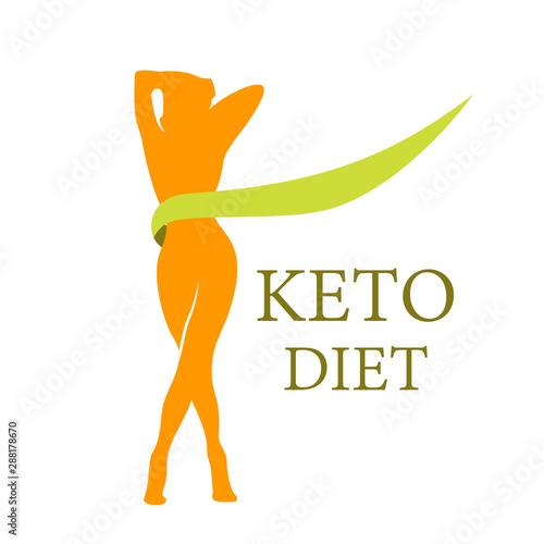 Keto diet woman body figure meter ketogenic card