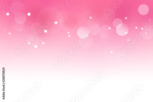 Abstract pink bokeh on white background