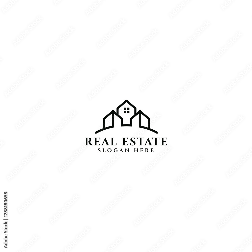 Real estate logo design. building and business logo. vector Real estate logo design. building and business logo. vector