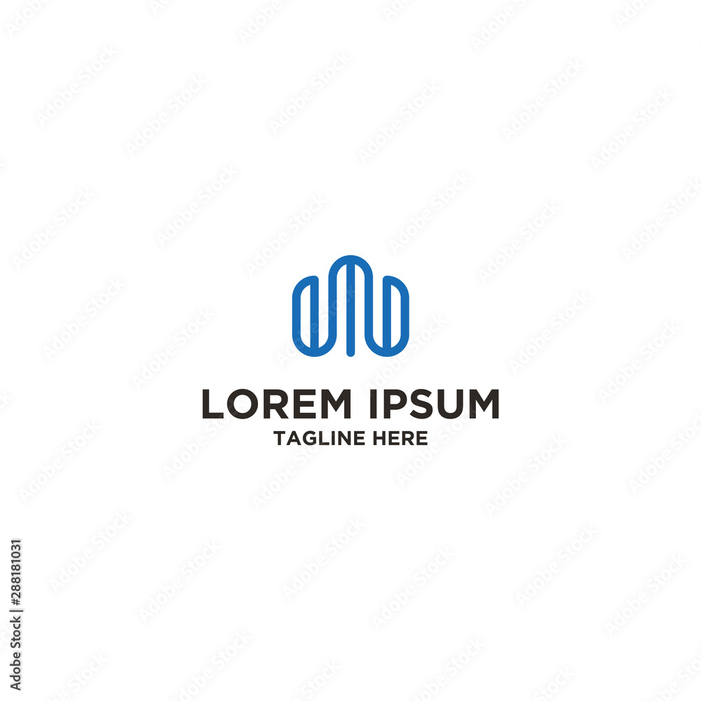 initial W logo template. business line art. vector initial W logo template. business line art. vector