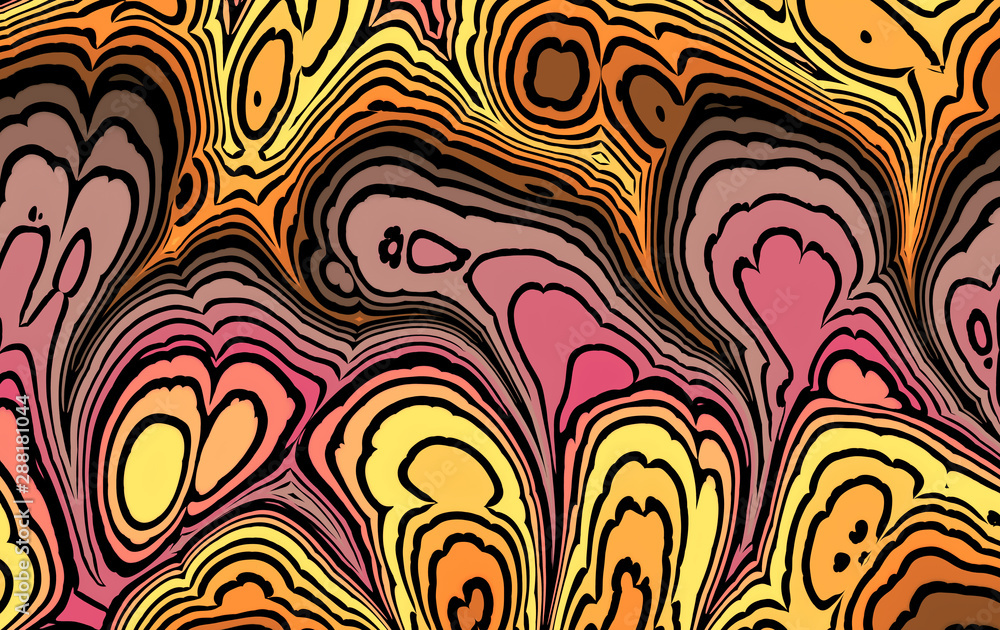 Fototapeta premium psychodelic multi wavy colors