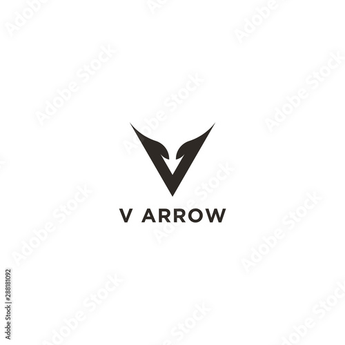 initial V logo template. arrow logo. vector