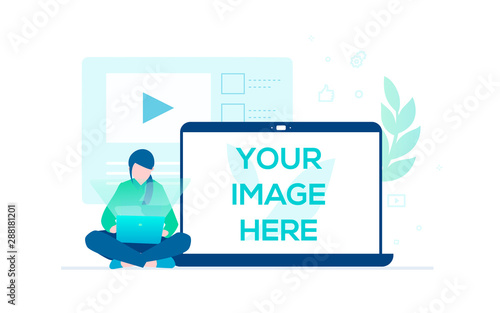 Freelance work - colorful flat design style illustration