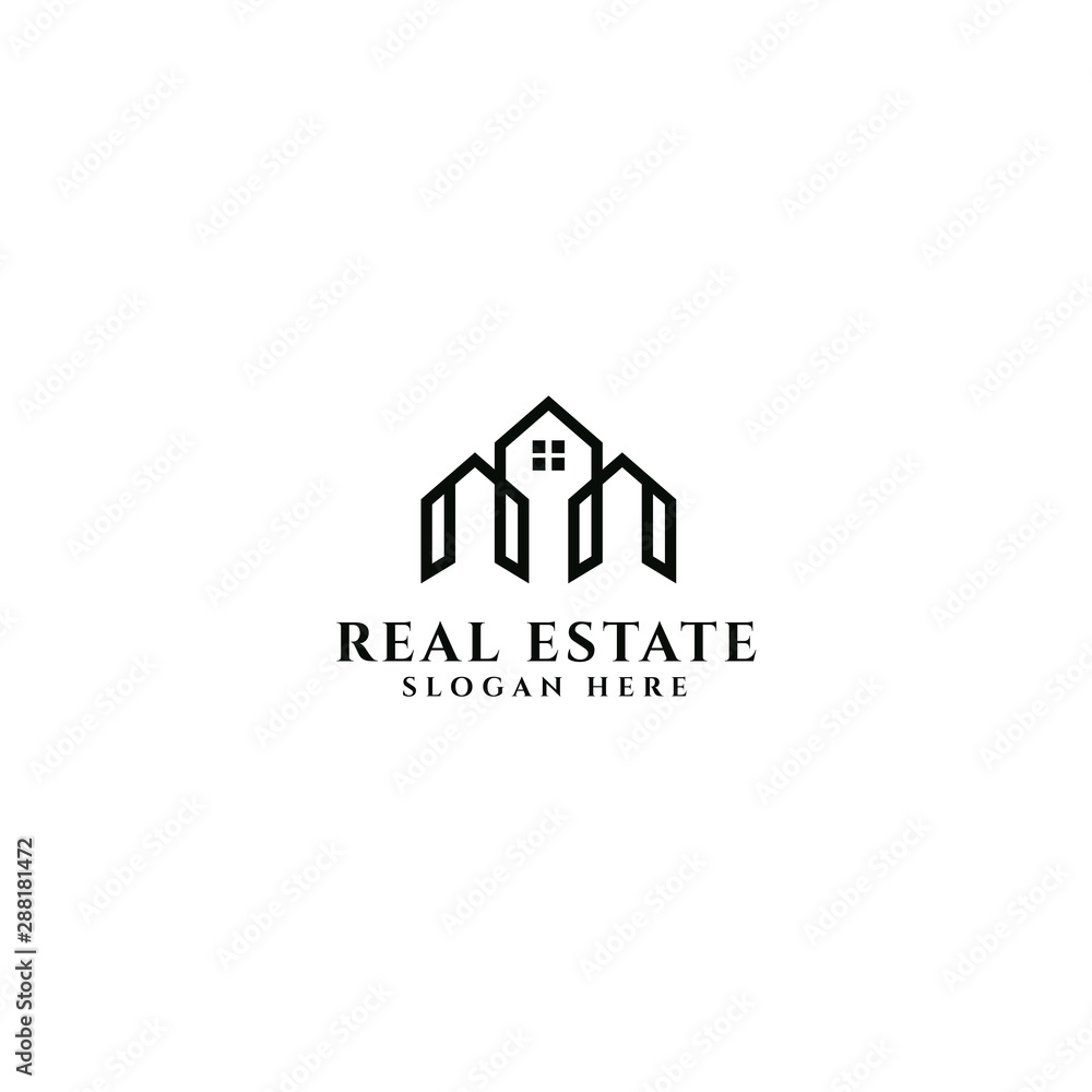 Real estate logo design. building and business logo. vector Real estate logo design. building and business logo. vector