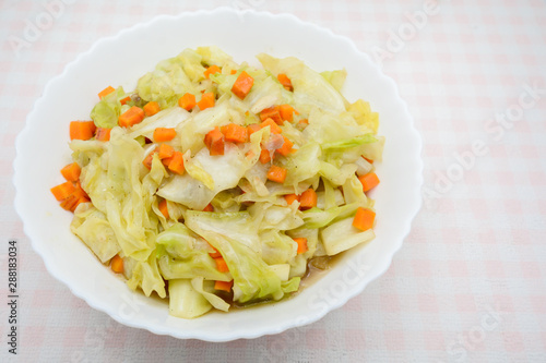 Fried Cabbage With Fish Sauce. it is a simple menu, make the fish sauce to be good smell on the surface of the pan. When sauce is heated, the water will evaporate, leaving only dried salt and fish.