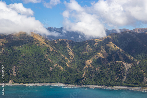aerial view of Kaikoura bay, New Zealand
