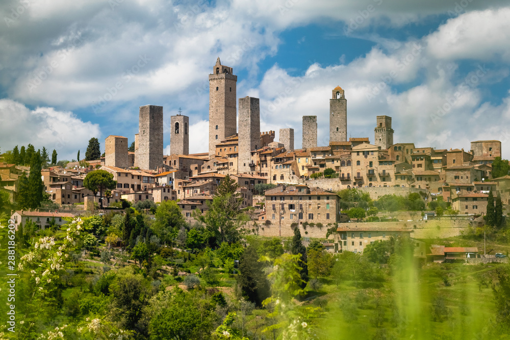 Beautiful view of the medieval town of San Gimignano, Italy