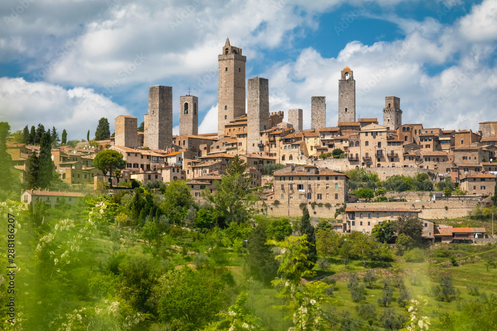 Beautiful view of the medieval town of San Gimignano, Italy