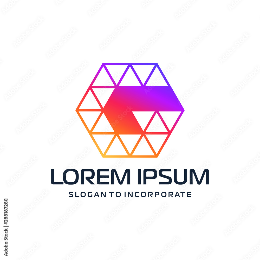 Fototapeta premium Letter G abstract Logo Template. construction concept. digital technology logo - vector