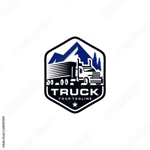 Truck Transportation Logo Stock Vectors