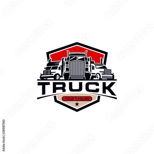 Truck Transportation Logo Stock Vectors