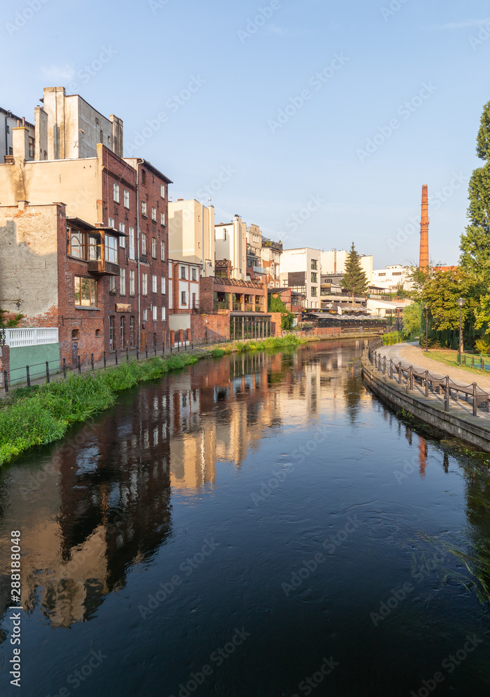 Bydgoszcz. A city on the Brda river full of canals and historic architecture - obrazy, fototapety, plakaty 