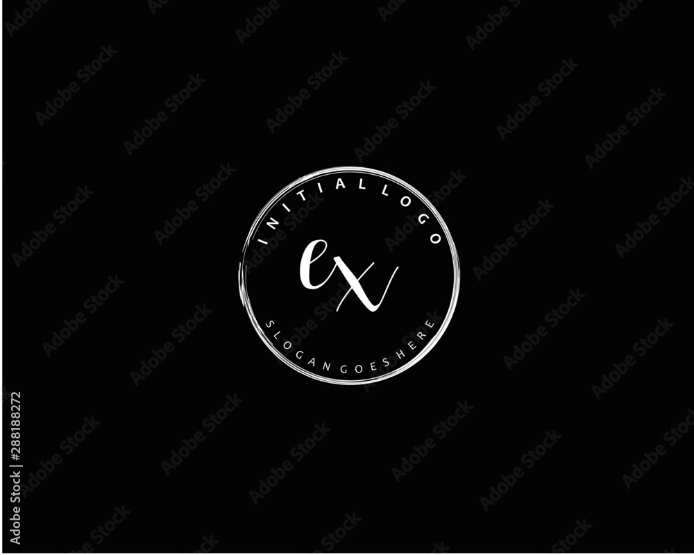 EX Initial letter logo template vector EX Initial letter logo template vector