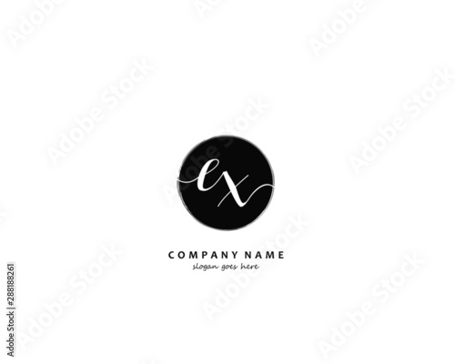 EX Initial letter logo template vector 