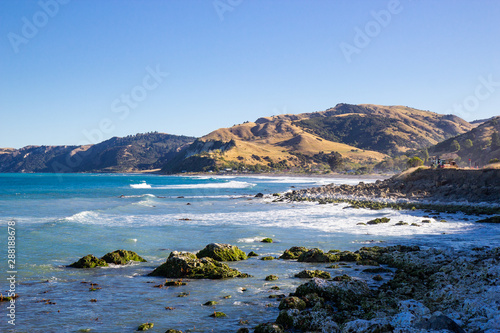 amazing seascape view near Kaikoura, New Zealand photo