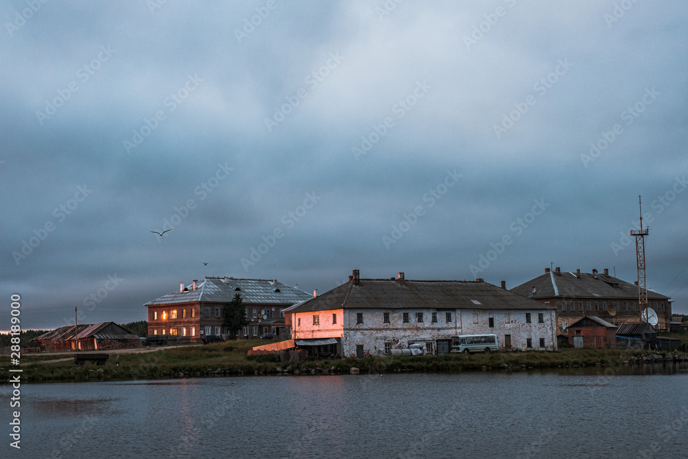 Beautiful russian Solovki Monastery at summer day. Beautiful russian Solovki Monastery at summer day.