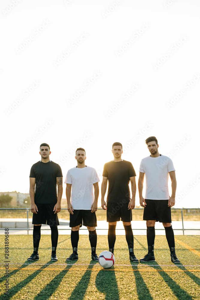 Soccer team near ball Soccer team near ball