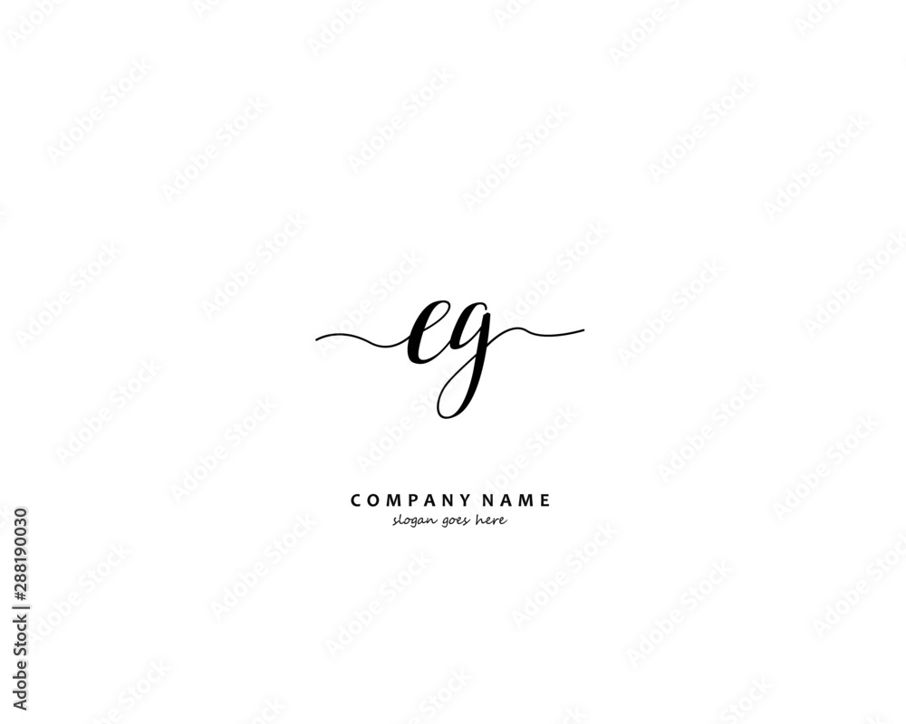 EG Initial letter logo template vector EG Initial letter logo template vector