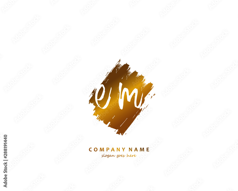 Obraz premium EM Initial letter logo template vector 