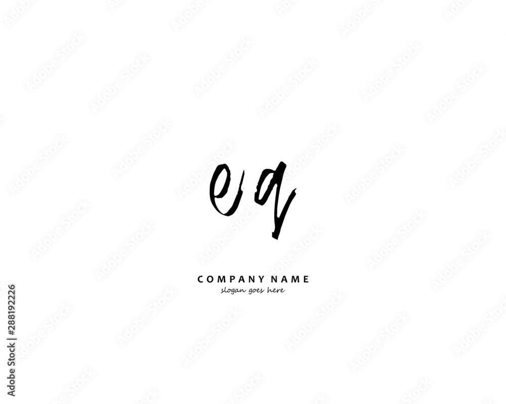 EQ Initial letter logo template vector EQ Initial letter logo template vector