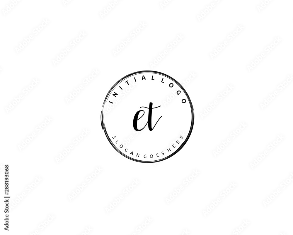 ET Initial letter logo template vector ET Initial letter logo template vector