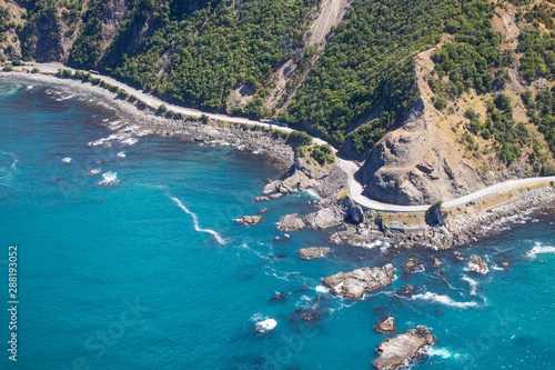 aerial view of Kaikoura bay, New Zealand