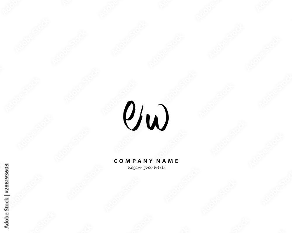 EW Initial letter logo template vector EW Initial letter logo template vector