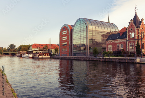 Bydgoszcz. Waterfront view of the Brda river