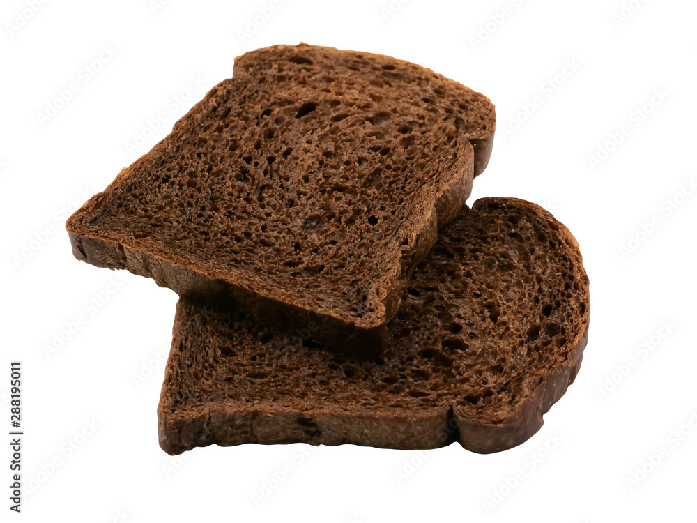 Two chocolate flavored bread, isolated on a white background. Two chocolate flavored bread, isolated on a white background.