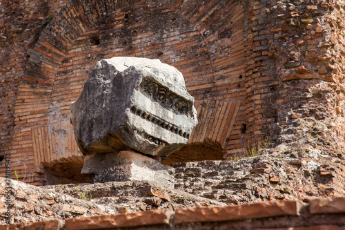 Photos Detail of the ruins at the Flavian Palace also known as the Domus Flavia on the