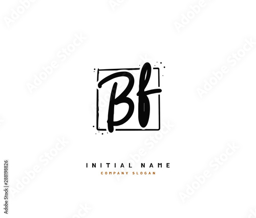 B F BF Beauty vector initial logo, handwriting logo of initial signature, wedding, fashion, jewerly, boutique, floral and botanical with creative template for any company or business.