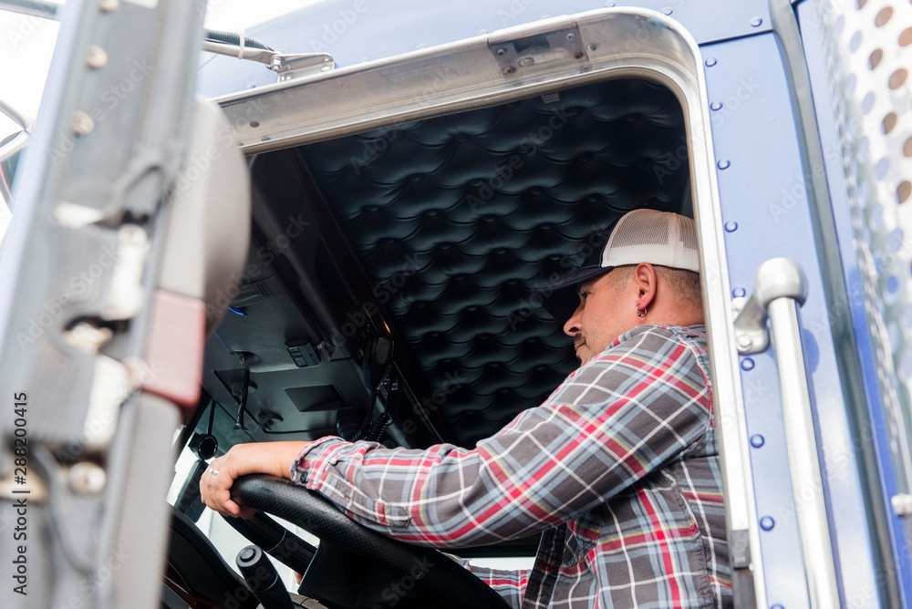 Truck driver driving Truck driver driving