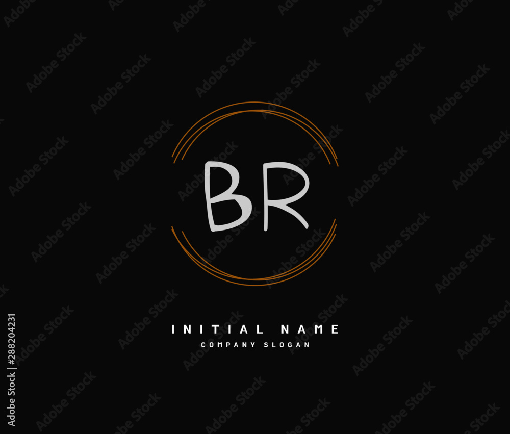 B R BR Beauty vector initial logo, handwriting logo of initial signature, wedding, fashion, jewerly, boutique, floral and botanical with creative template for any company or business. B R BR Beauty vector initial logo, handwriting logo of initial signature, wedding, fashion, jewerly, boutique, floral and botanical with creative template for any company or business.