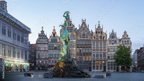 Time lapse video of Grote Markt in Antwerp, Belgium