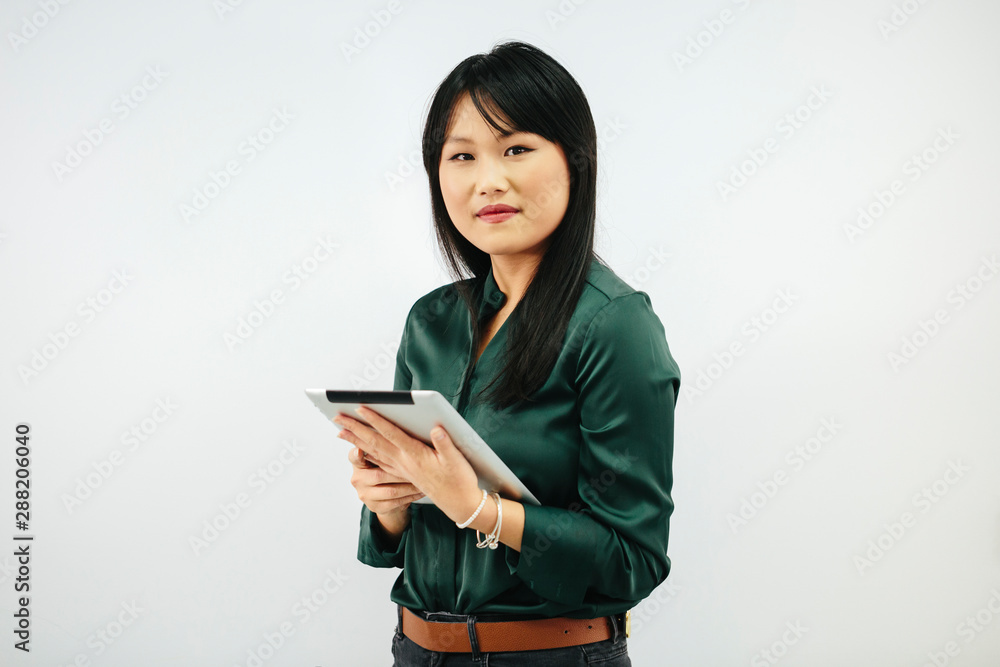 Asian woman with tablet Asian woman with tablet