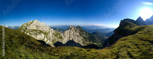 Fototapeta Naklejka Na Ścianę i Meble -  Slowenien Wandern Alpen Berge Natur Panorama Sommer