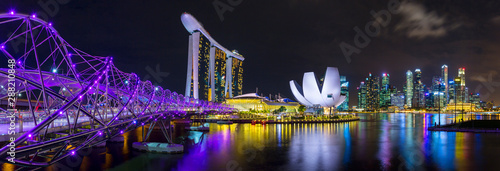 Skyline of Singapore with Marina Bay, Singapore