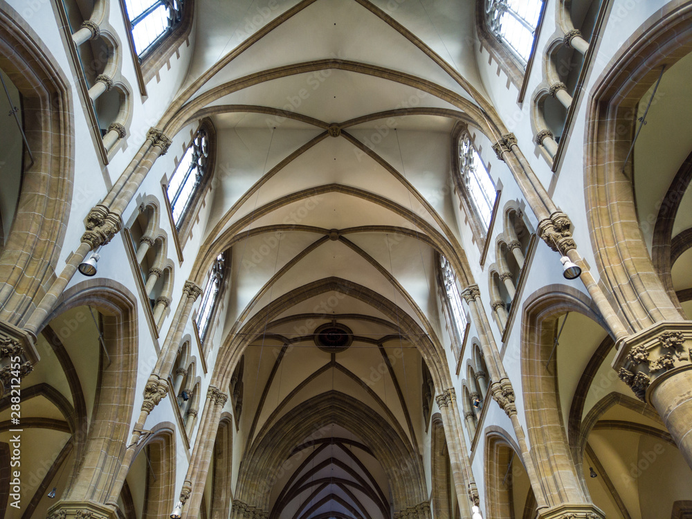 Kirche St. Paul munich germany inside front up view