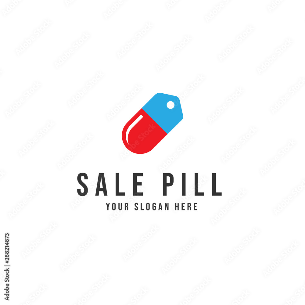 Sale pill Logo Vector icon Sale pill Logo Vector icon