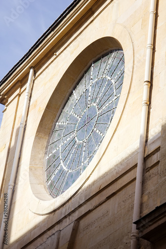 the round rose window at the civic building photo