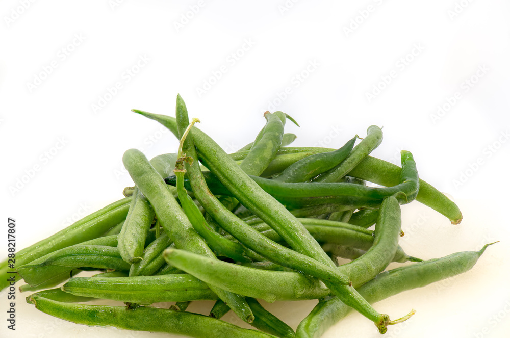 Grean Beans on White Background Grean Beans on White Background