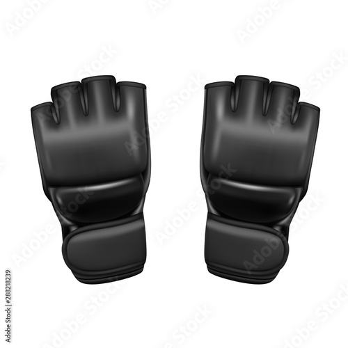 Gloves MMA in the vector.Combat protective gloves vector illustration.