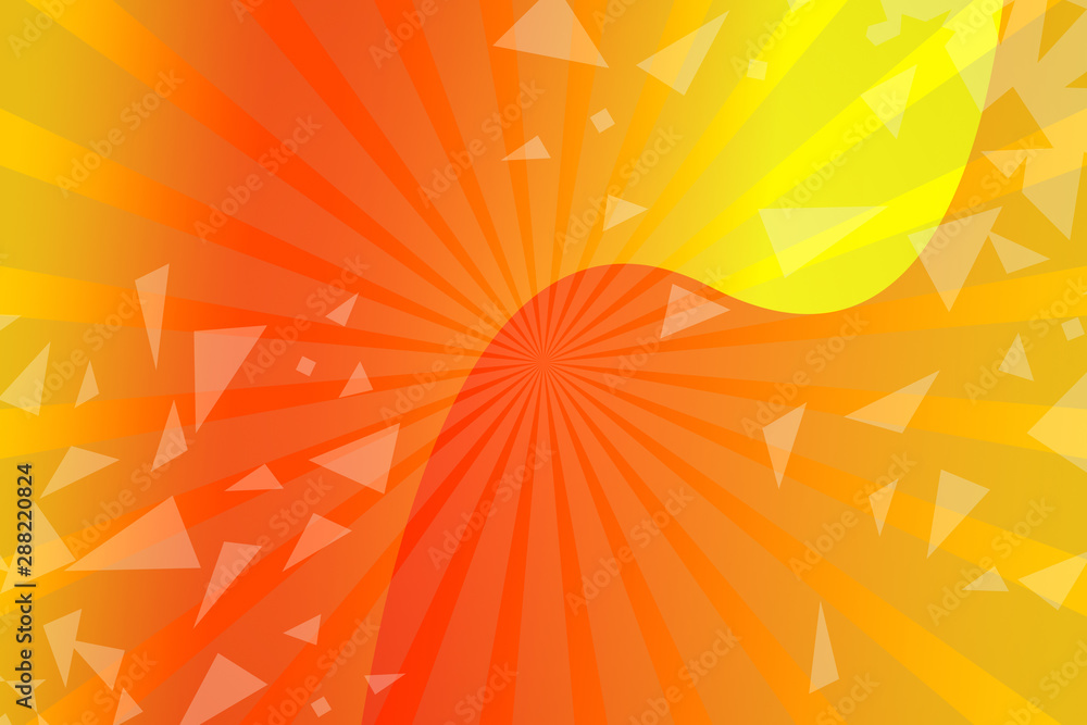 Fototapeta premium abstract, orange, sun, light, yellow, bright, backgrounds, illustration, color, summer, red, design, graphic, explosion, rays, backdrop, art, hot, burst, glow, sunlight, star, shine, creative, wall