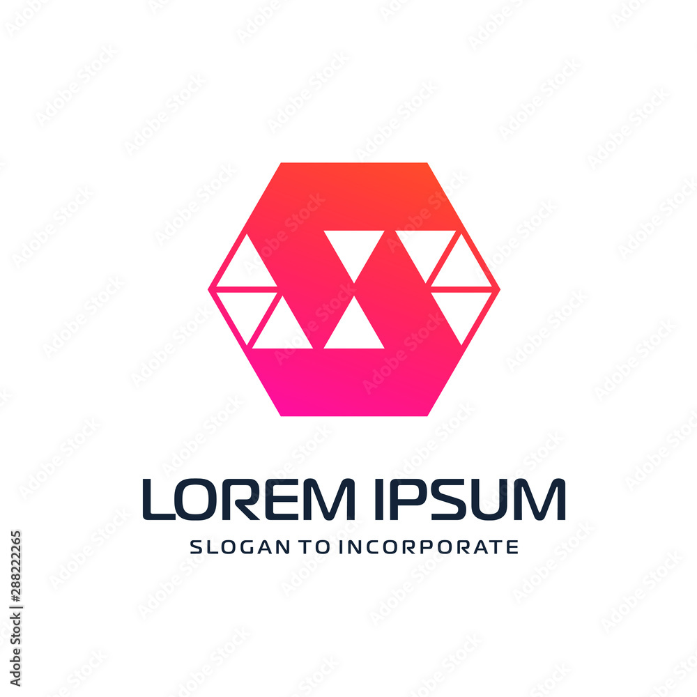 Naklejka premium Letter S hexagon abstract Logo Template. construction concept. digital technology logo - vector