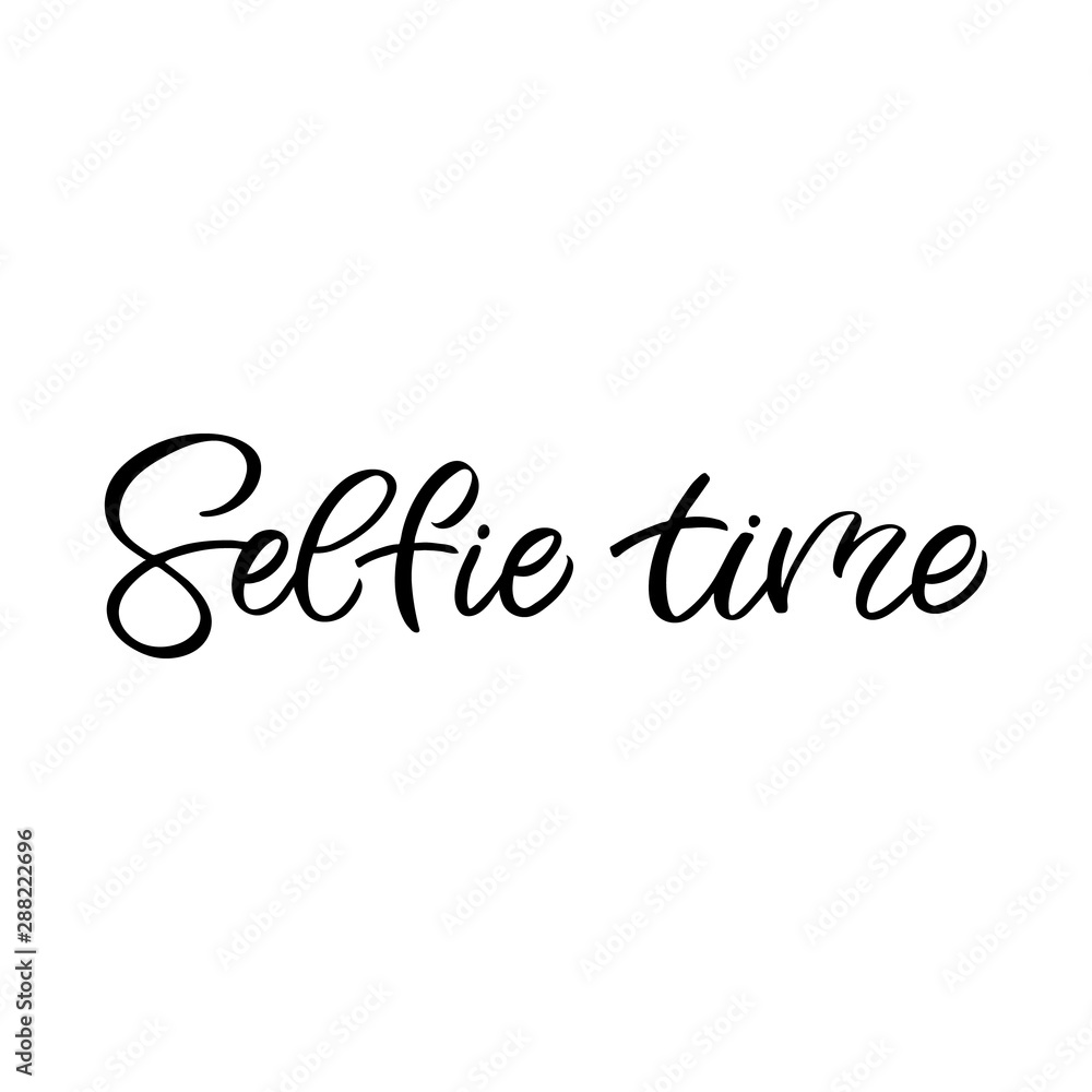 Hand drawn lettering card with heart. The inscription: Selfie time. Perfect design for greeting cards, posters, T-shirts, banners, print invitations. Hand drawn lettering card with heart. The inscription: Selfie time. Perfect design for greeting cards, posters, T-shirts, banners, print invitations.