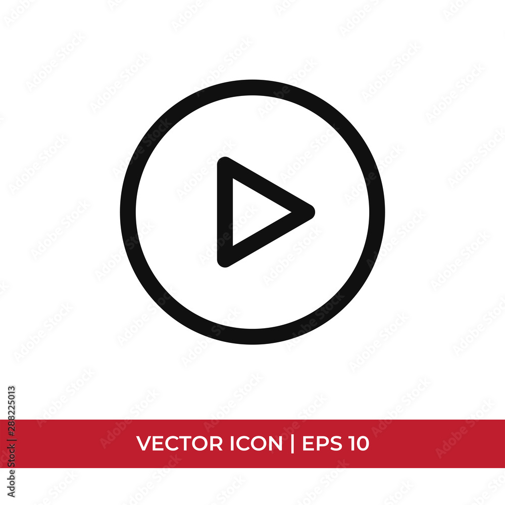 Play vector icon in modern design style for web site and mobile app Play vector icon in modern design style for web site and mobile app