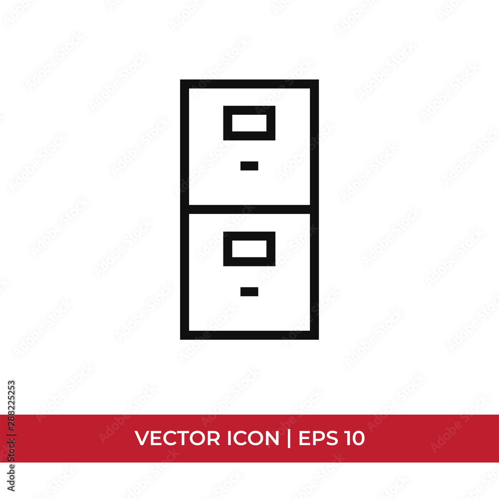 Chest of drawers, archive vector icon in modern design style for web site and mobile app Chest of drawers, archive vector icon in modern design style for web site and mobile app