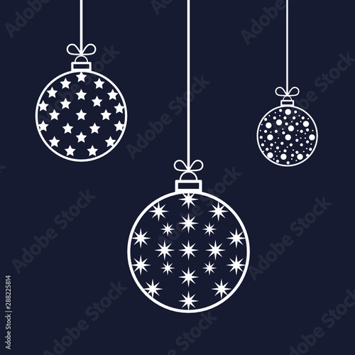 Christmas decorations set vector