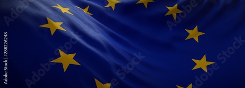 Official flag of European Union. Web Banner