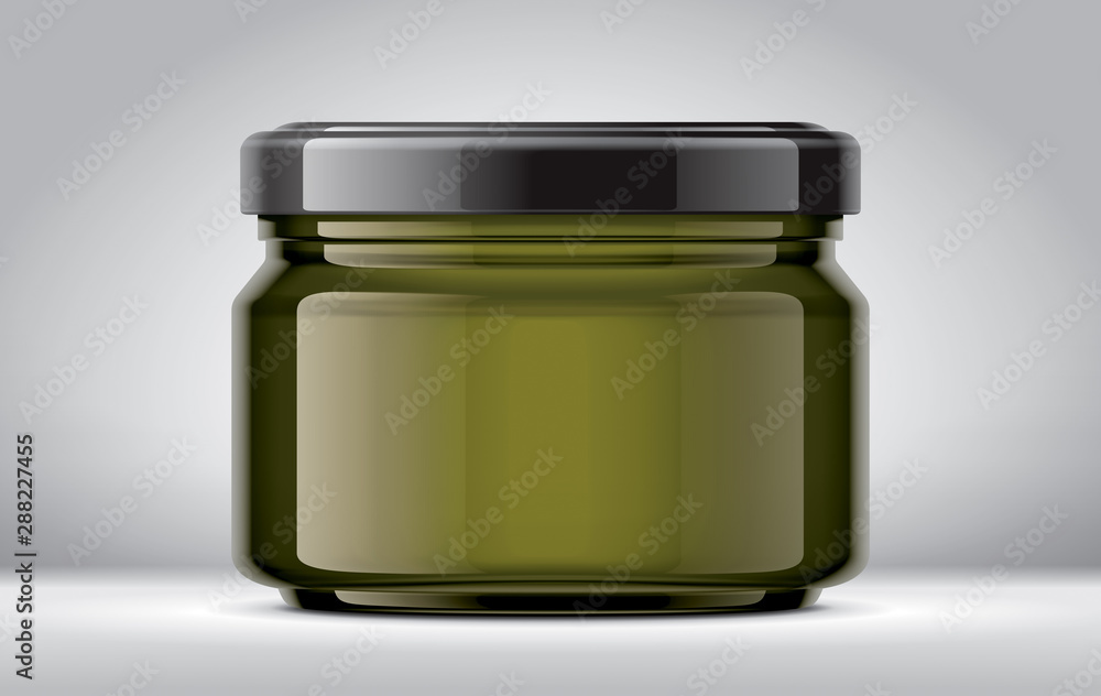 Glass Jar on Background. Glass Jar on Background.